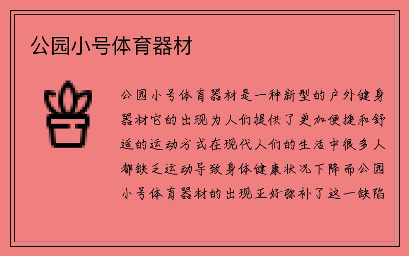 公园小号体育器材