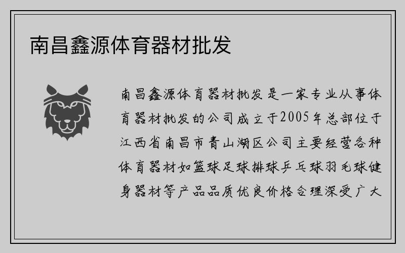 南昌鑫源体育器材批发