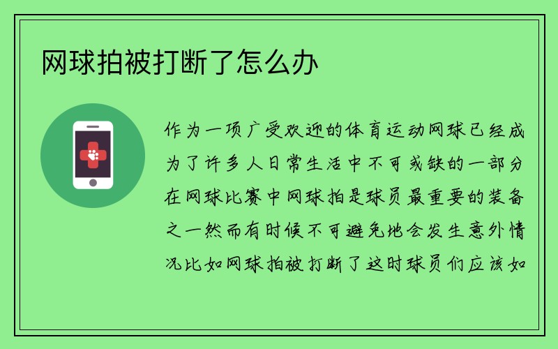 网球拍被打断了怎么办