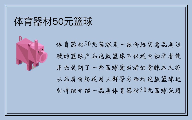 体育器材50元篮球